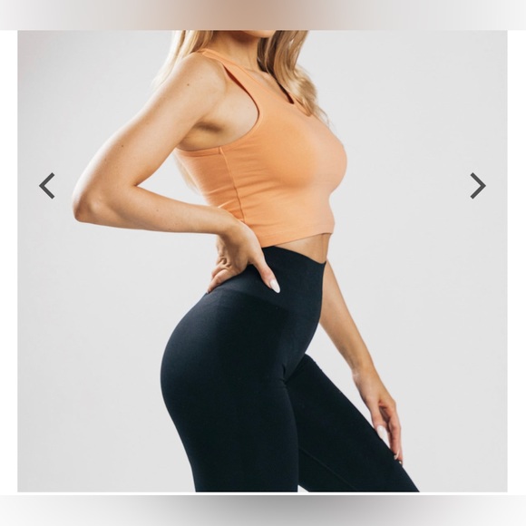 ALPHALETE ESSENTIAL CROP TANK ORANGE FROST SZ XXL WORKOUT ACTIVEWEAR ATHLEISURE - Picture 2 of 7